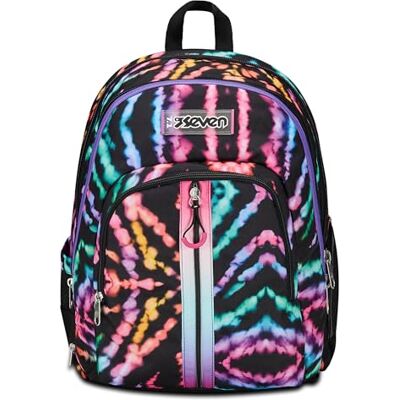 Seven Zaino Scuola Adavanced Detach, Nero Fucsia, Multi-Shade Girl, Doppio Scomparto Con Tasca Staccabile Uso Zainetto, Tasca Porta PC, Tasca Porta Borraccia, Zaino Medie e Superiori, Bambina Ragazza Seven Zaino Scuola Adavanced Detach, Nero Fucsia, Multi-Shade Girl, Doppio Scomparto Con Tasca Staccabile Uso Zainetto, Tasca Porta PC, Tasca Porta Borraccia, Zaino Medie e Superiori, Bambina Ragazza
