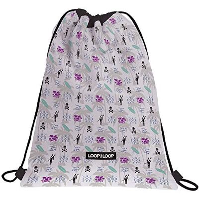 Grafoplás 37610502 Collezione Loop The Loop Zaino Sacca con Corde e Tasca Esterna Modello Beach, 36 x 47 cm Grafoplás 37610502 Collezione Loop The Loop Zaino Sacca con Corde e Tasca Esterna Modello Beach, 36 x 47 cm