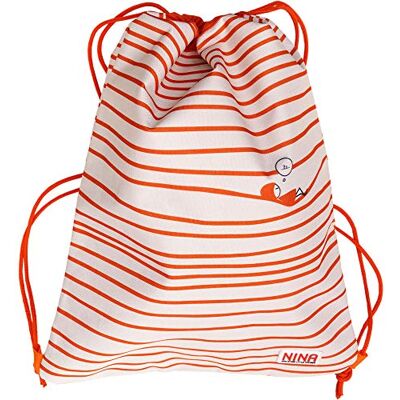 Grafoplás Grafoplas . Zaino sacco per bambini con corde e tasca esterna. Modello Relax di Nina and other Little Things Grafoplás Grafoplas . Zaino sacco per bambini con corde e tasca esterna. Modello Relax di Nina and other Little Things