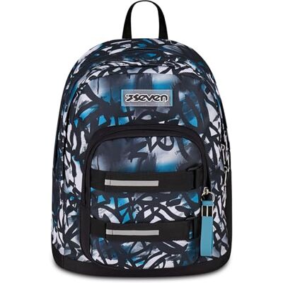 Seven Zaino New Fit, Doppio Scomparto, Tasca Porta Borraccia, Scuola e Tempo Libero, Write Up, Bambini e Ragazzi, grigio/nero Seven Zaino New Fit, Doppio Scomparto, Tasca Porta Borraccia, Scuola e Tempo Libero, Write Up, Bambini e Ragazzi, grigio/nero