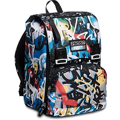 Seven Zaino Scuola Estensibile, Nero, Navybush Boy, Zaino Doppio Scomparto, Scuole Elementari e Medie, Bambini e Ragazzi Seven Zaino Scuola Estensibile, Nero, Navybush Boy, Zaino Doppio Scomparto, Scuole Elementari e Medie, Bambini e Ragazzi