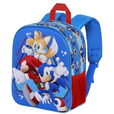 KARACTERMANIA Sonic The Hedgehog Heroes-Zainetto 3D Elite, Blu, 25 x 30 cm, Capacità 7 L KARACTERMANIA Sonic The Hedgehog Heroes-Zainetto 3D Elite, Blu, 25 x 30 cm, Capacità 7 L
