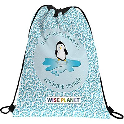 Grafoplás Wise Planet, pinguino zaino unisex per bambini, blu (Blu) Grafoplás Wise Planet, pinguino zaino unisex per bambini, blu (Blu)