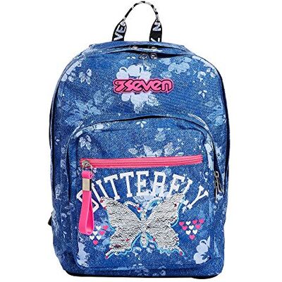 Seven Zaino Extra Fit, Flying Dreams, Blu, Doppio Scomparto, Tasca attrezzata, Per bambini e ragazzi, Scuola e Tempo Libero Seven Zaino Extra Fit, Flying Dreams, Blu, Doppio Scomparto, Tasca attrezzata, Per bambini e ragazzi, Scuola e Tempo Libero