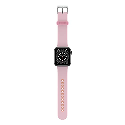 OtterBox All Day Cinturino per Apple Watch Series 9/8/7/6/SE 2 gen/SE 1 gen/5/4/3, 42mm/44mm/45mm, morbido al tatto e resistente all'usura, cinturino in Silicone per Apple Watch, Rosa/Arancia