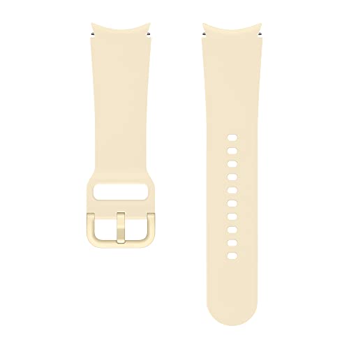 Samsung Sport Band ET-SFR86 Cinturino per orologio Galaxy Watch4 da 20 mm, taglia S/M, in fluoroelastomero, colore: Beige