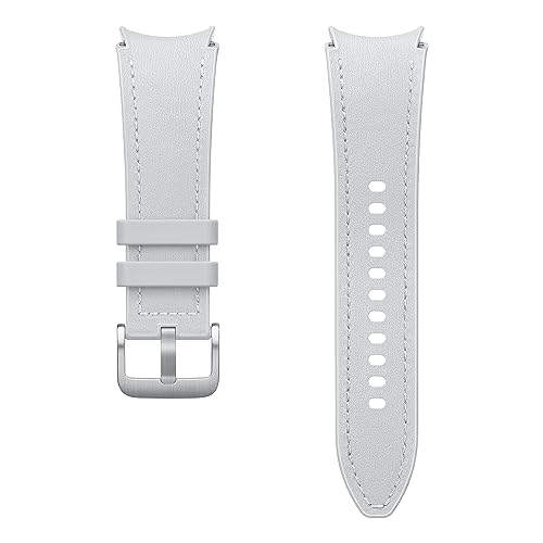 Samsung Hybrid Eco-Leather Band (S/M) Cinturino in finta pelle per Galaxy Watch4   Watch5   Watch6 Series, Silver