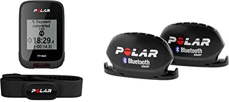 Polar M460 Hr, Bike Ciclocomputer con GPS Integrato e Fascia Cardio H10 Misura M-XXL: 65-93 cm, Nero +  91053157 Sensore di Cadenza e Velocità Bluetooth Smart, Unisex Adulto, Nero, Taglia Unica