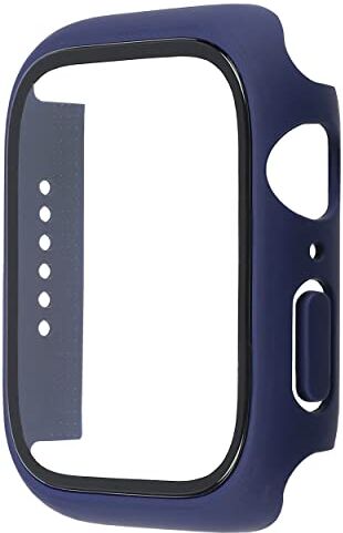 mumbi Custodia protettiva con vetro temperato compatibile con Apple Watch Series 4/5, 40 mm, colore: blu scuro