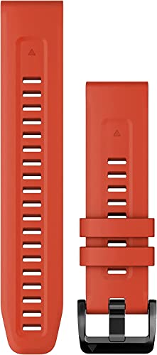 Garmin Cinturino Originale , 22mm, QuickFit, Silicone, Flame Red