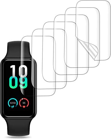 iVoler 6 Pezzi Pellicola Protettiva per Amazfit Band 7, Wet Applied Protezione Schermo [Bubble-Free-Riutilizzabile] HD Clear Film in TPU