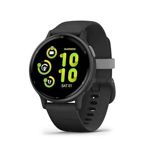 Garmin vívoactive 5, Smartwatch AMOLED 1,2", Cassa 42mm, Musica, Pay, 30 Sport, GPS, Cardio, Coach Sonno, Benefici Workout, Autonomia 11 giorni (Black & Slate)