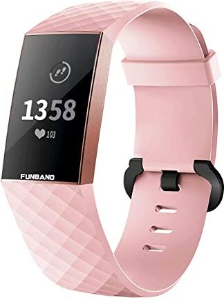 FunBand Compatible per Cinturino Fitbit Charge 3/Charge 4 Edizione Speciale Morbido Sportivo di Ricambio in TPE, Accessori per Orologio alla Moda per Fitbit Charge 3/Charge 4