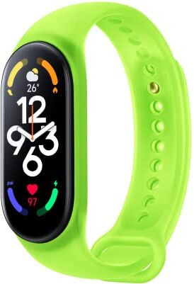 Xiaomi Cinturino Smart Band 7 Neon Green, Verde fluorescente, 160-224 mm