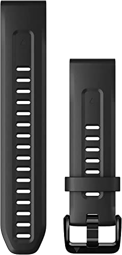 Garmin Cinturino Originale , 20mm, QuickFit, Silicone, Black (stile Instinct 2S)