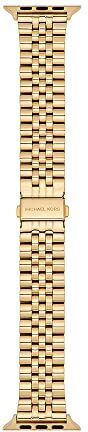 Michael Kors Bracciale compatibile con Apple Watch, 38/40/41 mm:42/44/45/49 mm-20 mm Acciaio inossidabile dorato,