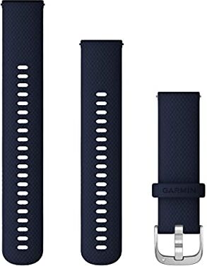 Garmin Cinturino Originale , 22mm, Sgancio rapido, Silicone, Midnight Blue & Silver