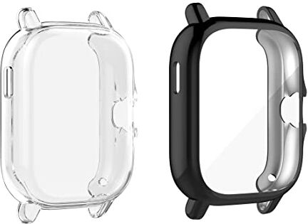 Braleto Cover Compatibile con Amazfit GTS 3,TPU Pellicola Protettiva Custodia Protezione Completa per Amazfit GTS 3 (Transparent&Nero)