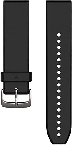 Garmin Cinturino Originale , 22mm, QuickFit, Silicone, Black & Silver