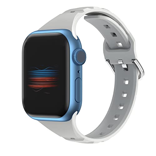 VIGTMO Braccialetti compatibili con cinturino Apple Watch 38 mm/40 mm/41 mm per donna uomo, cinturino per orologio per Apple Watch Series 7/iWatch Series 7 6 5 4 3 2 1 SE (Grigio), grigio, 38mm/40mm/41mm