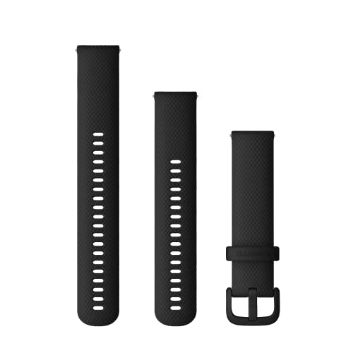Garmin Cinturino Originale , 20mm, Sgancio rapido, Silicone, Black