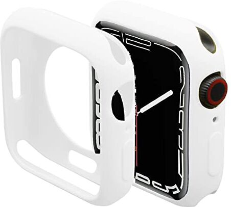 Miimall Custodia per Apple Watch Serie 9/8/7 41mm, Case Protettiva in TPU, Custodia Sottile Antiurto Senza Protettore dello Schermo, Cover con Cornice Morbida per Apple Watch 41mm Serie 9/8/7, Bianco