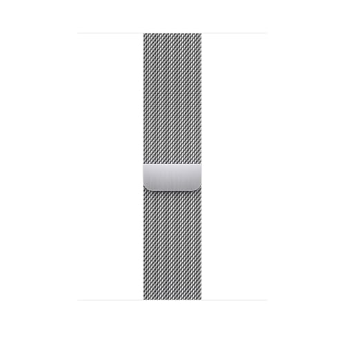 Apple Watch Band Loop in maglia milanese 45 mm Argento One Size