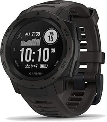 Garmin Instinct Graphite Sportwatch GPS, Regular, Grigio (Ricondizionato)