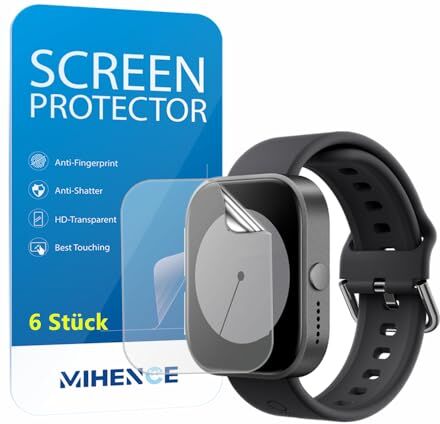 MIHENCE Pellicola protettiva compatibile con CMF by Nothing Watch Pro Smartwatch, TPU HD pellicola protettiva compatibile con CMF by Nothing Smartwatch [6 pezzi]