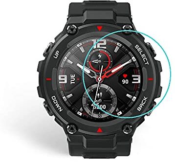 Zshion Pellicola protettiva in vetro temperato per Amazfit T-Rex/Amazfit T-Rex Pro, durezza 2.5D 9H, antigraffio e anti-impronte, 2 pezzi