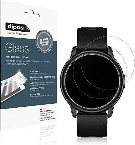 dipos I Pellicola Protettiva Opaco Compatibile con Cillso 1,3 Pollice Smartwatch Protezione Vetro Flessibile 9H