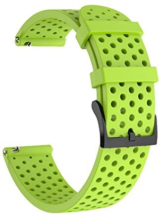 HEPUP Cinturino in silicone per orologio da 20 mm per cinturino fitness SUunto 3 per Polar Ignite/2/Unite Smartwatch cinturino Writband (colore: verde, dimensioni: 20 mm universale)