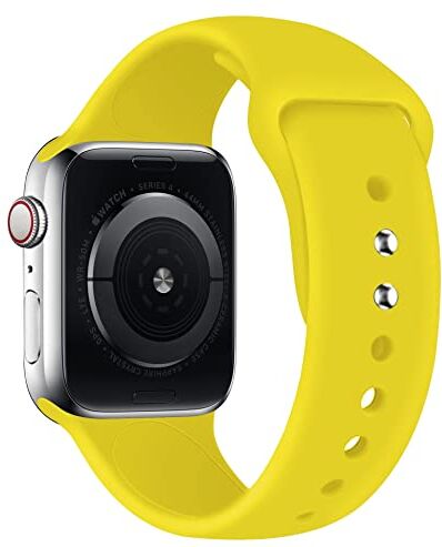 lopolike Compatibile con Apple Watch Band 38/40/41mm per donna/uomo, cinturino in silicone morbido cinturino di ricambio per iWatch Series 8 SE 7 6 5 4 3 2 1, giallo, giallo, 38/40/41mm