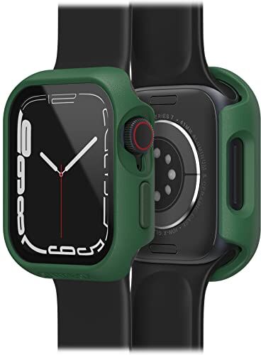 OtterBox Bumper Eclipse con Protettore schermo in Vetro Temperato integrato per Apple Watch Series 9/8/7 41mm, antishock e cadute, protettivo per schermo e bordi dell' Apple Watch, Verde Scuro