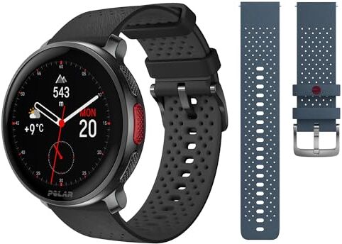 Polar Vantage V3 con un cinturino blu aggiuntivo, Sportwatch con GPS, Cardiofrequenzimetro avanzato e durata della batteria aumentata, Smartwatch per uomini e donne, Mappa Offline, Running Watch