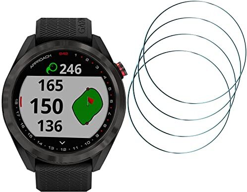 iVoler 4 Pezzi Pellicola Vetro Temperato per Samsung Galaxy Watch 6 Classic 43mm / Garmin Approach S42 / S70 42 mm, Pellicola Protettiva Protezione per Schermo Anti Graffio, Durezza 9H, Senza Bolle