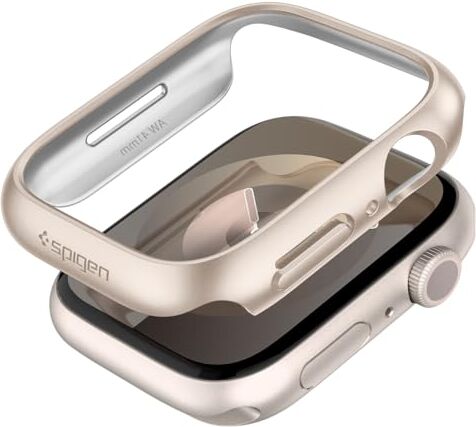 Spigen Cover Thin Fit Compatibile con Apple Watch Series per 9/8/7 (41mm) Starlight