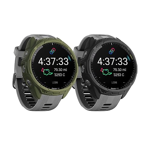 kwmobile 2X Protezione Schermo Compatibile con Garmin Forerunner 965 Custodia in Silicone con Rivestimento Protettivo Senza Fitness Tracker