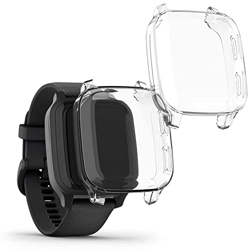 kwmobile Set 2X Custodia Smartwatch Compatibile con Garmin Venu Sq Music/Sq Cover Case Silicone Protezione Orologio Fitness Trasparente