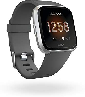 Fitbit Versa Lite, Smart-Watch Unisex Adulto, Grigio (Charcoal/Silver Aluminum), Taglia Unica