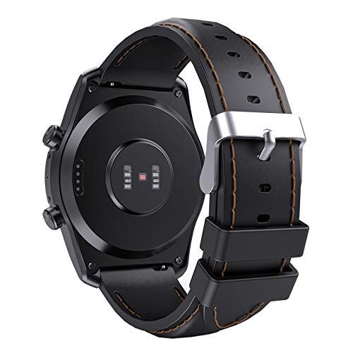 MoKo Cinturino Compatibile con Galaxy Watch 3 45mm/Gear S3 Frontier/Classic/Galaxy Watch 46mm/Ticwatch PRO/PRO 3/Huawei Watch GT2 PRO, 22mm Braccialetto di Ricambio in Silicone con Cuciture, Nero