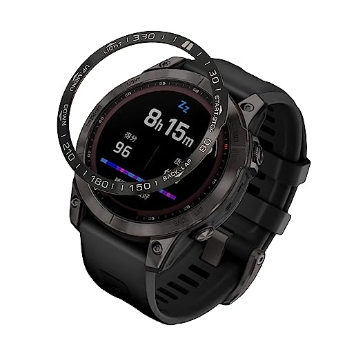 kwmobile Protezione Display Compatibile con Garmin Fenix 7 Fitness-Tracker Sticker Proteggi-Schermo per Smart-Watch Nero/Argento