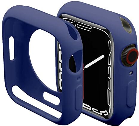 Miimall Custodia per Apple Watch Serie 9/8/7 41mm, Case Protettiva in TPU, Custodia Sottile Antiurto Senza Protettore dello Schermo, Cover con Cornice Morbida per Apple Watch 41mm Serie 9/8/7, Blu