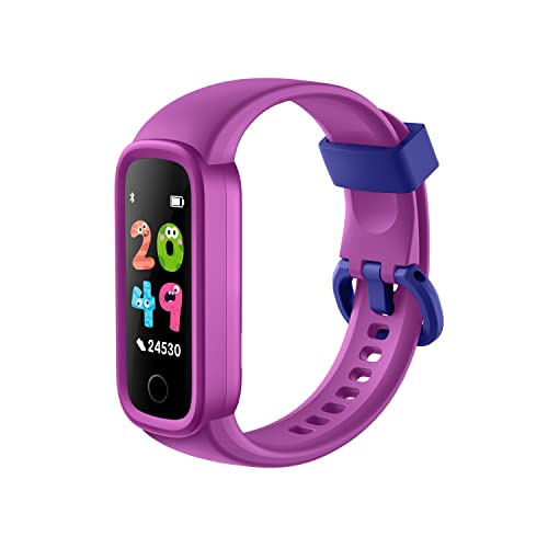 SMARTY2.0 Smartwatch per Bambini  Colore Viola/Blu Frequenza Cardiaca, Chiamate Bluetooth, Modalità Sport, Resistenza all'Acqua IP68 Cinturino in Silicone