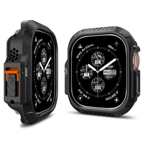 Spigen Cover Lock Fit Compatibile con Apple Watch Ultra 2 49mm e Apple Watch Ultra 49mm Nero