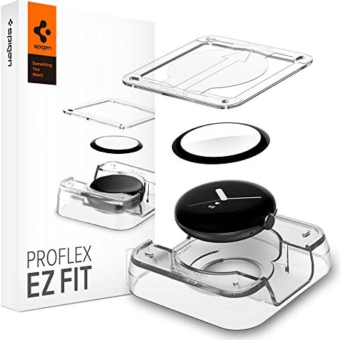 Spigen ProFlex EZ Fit Pellicola compatibile con Google Pixel Watch, 2 Pezzi, 41mm, Kit di Installazione Incluso, Alta Reattività, Anti-graffio