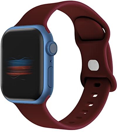 VIGTMO Cinturino compatibile con Apple Watch 38 mm 40 mm 41 mm, cinturino di ricambio sportivo compatibile con iWatch Series 7 6 5 4 3 2 1 SE(bordeaux), bordeaux, 38mm/40mm/41mm