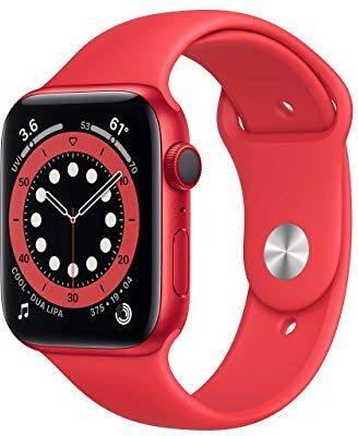 Apple Watch Series 6 GPS + Cellular, Boîtier en aluminium de 44 mm PRODUCT (RED) avec Bracelet Sport PRODUCT (RED) (Ricondizionato)