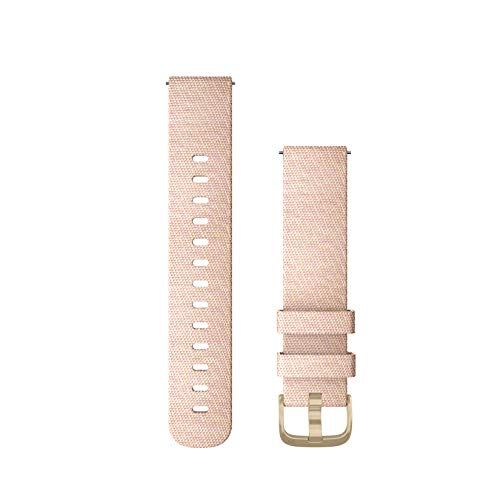Garmin Cinturino Originale , 20mm, Sgancio rapido, Nylon, Blush Pink & Light Gold