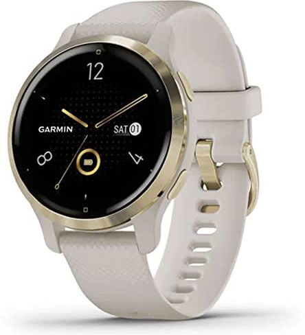 Garmin Venu 2S, Smartwatch AMOLED 1,1", Cassa da 40mm, Autonomia 10 giorni,  Pay, Musica, +25 Sport, GPS, Cardio, SpO2 (Tundra & Champagne)